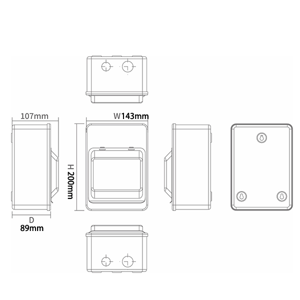 Mini Metal EV Charging Unit Surface Mounted-wosomelec